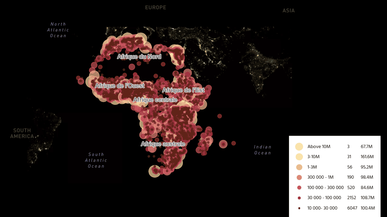 Grille urbain/rural Afrique